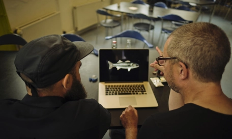 At the computer At the computer